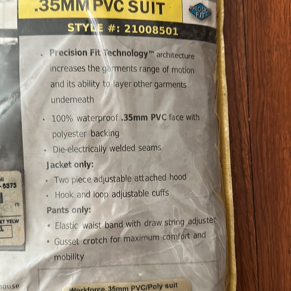 Workforce Lacrosse blue collar by choice pvc/ poly suit yellow xxl - Picture 2 of 5